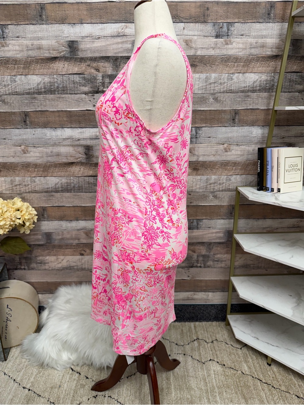 Lilly Pulitzer Pink Tee Tank Dress Large - Picture 2 of 5